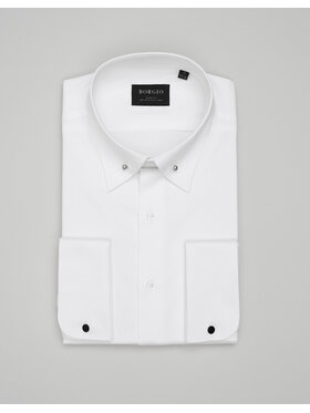 Borgio Borgio Koszula pinerolo 00657 Biały Slim Fit