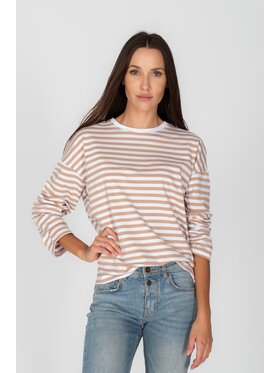 MANDRAGORA MANDRAGORA Blusa over paski Beige Oversize