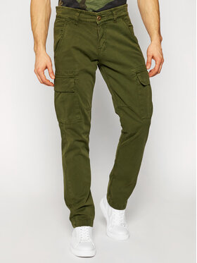 Alpha Industries Alpha Industries Bavlnené nohavice Agent 158205 Zelená Regular Fit