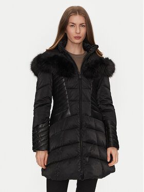 Guess Guess Пухено яке New Oxana W4BL61 WGLZ0 Черен Regular Fit