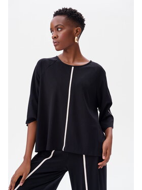 blue shadow blue shadow Bluzka Tahira Czarny Regular Fit