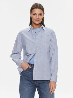Tommy Jeans Tommy Jeans Cămașă DW0DW17737 Albastru Boxy Fit