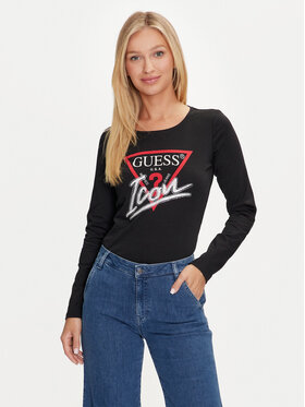 Guess Guess Halenka Icon W4YI33 I3Z14 Černá Slim Fit