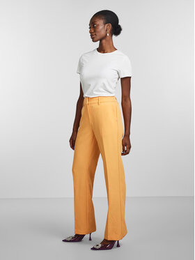 YAS YAS Hlače iz tkanine 26028860 Oranžna Regular Fit