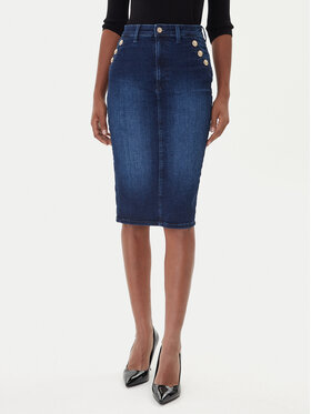 Guess Guess Fustă de blugi W5BD1T D0791 Albastru Regular Fit