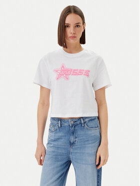 Guess Guess T-Shirt V5GI12 K9RM1 Biały Boxy Fit