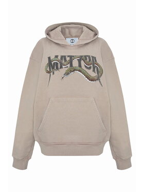 Magda Matyja Magda Matyja Bluza Snake Hoodie Beżowy Oversize