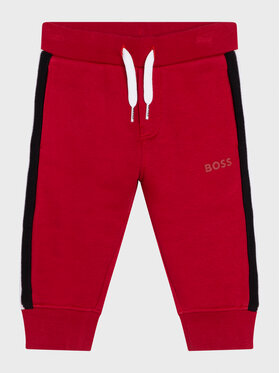 Boss Boss Spodnie dresowe J04450 S Czerwony Regular Fit