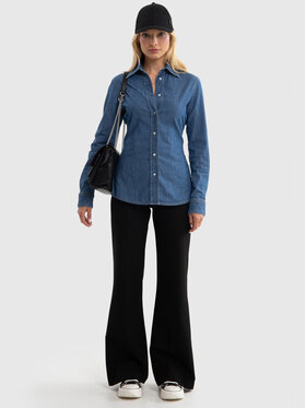 BIG STAR BIG STAR Spodnie materiałowe MABEL_906_350 Czarny Classic Fit