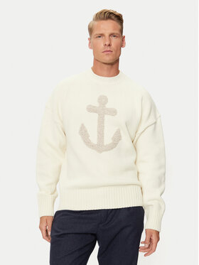 Paul&Shark Paul&Shark Sweter 14311077 Biały Regular Fit