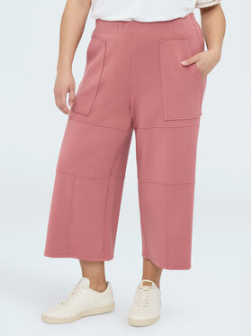 Fiorella Rubino Fiorella Rubino Pantaloni di tessuto P814L002334N006 Rosa Cropp Fit