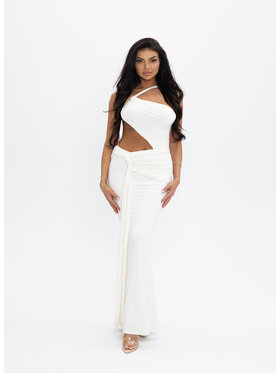 Love Saints Love Saints Sukienka dzianinowa L26LF-SU-K06 Biały Slim Fit