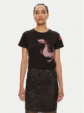 PINKO Pinko T-shirt Quentin 100535 A1QT Crna Regular Fit