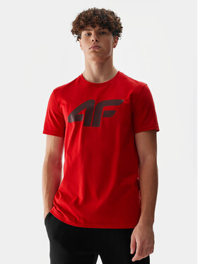 4F 4F T-Shirt 4FWSS24TTSHM1155 Bordó Regular Fit