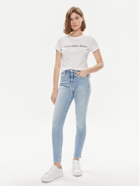 Calvin Klein Jeans Jeans Hlače J20J223312 Modra Skinny Fit