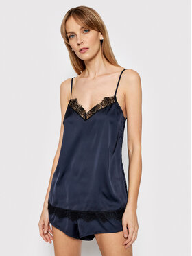 Simone Pérèle Simone Pérèle Haut de pyjama Satin Secrets 23H900 Bleu marine