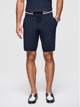 Ombre Ombre Szorty materiałowe OM-SRCS-0203 Granatowy Regular Fit