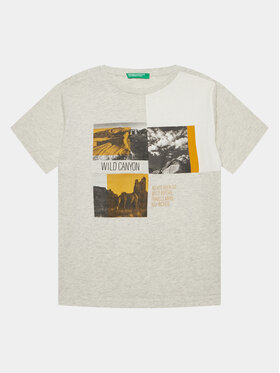 United Colors Of Benetton United Colors Of Benetton T-Shirt 3I1XC10HN Šedá Oversize