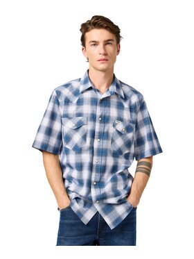 Wrangler Wrangler Koszula 112362381 Niebieski Regular Fit