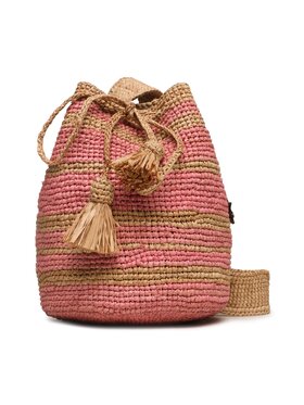 Manebi Manebi Torbica Natural Raffia Beach Bucket V 5.8 AE Ružičasta