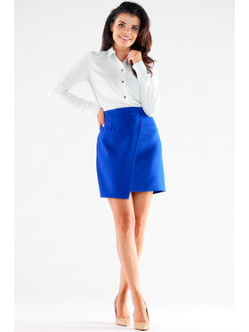Awama Awama Spódnica A530 Niebieski Basic Fit