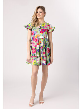 LAURELLA LAURELLA Sukienka letnia Laurella 4US002916 Kolorowy Regular Fit