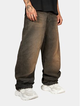 MADE BY SOCIETY MADE BY SOCIETY Spodnie materiałowe CYBER-STATIC - P17159 Brązowy Basic Fit