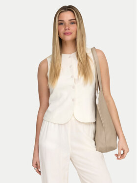 ONLY ONLY Kamizelka garniturowa Goa 15363724 Biały Regular Fit