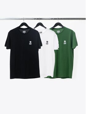 Good Luck Good Luck T-Shirt Zestaw 3 Koszulek koniczyna XXL Czarny Regular Fit