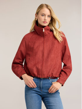 Motivi Motivi Kurtka z imitacji skóry R013W000183N026 Czerwony Boxy Fit