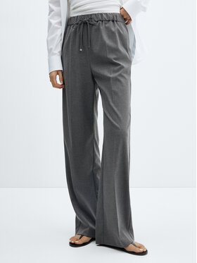 Mango Mango Szövet nadrág Lazy 57026717 Szürke Wide Leg