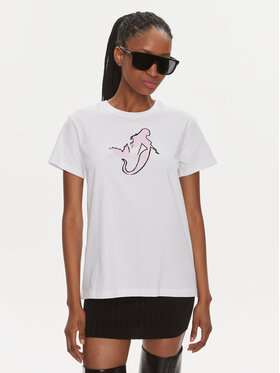 PINKO Pinko T-Shirt 100789 A1OC Bílá Regular Fit