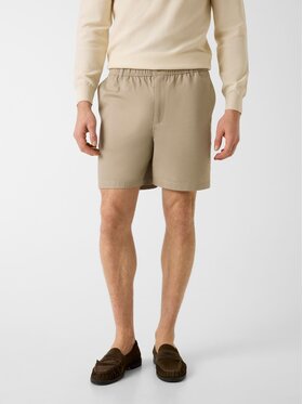 Guess Guess Spodnie materiałowe 182600 Beżowy Bermuda Fit