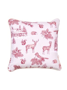Roseberry Home Roseberry Home Poszewka dekoracyjna Toile de Jouy Red Forest Czerwony