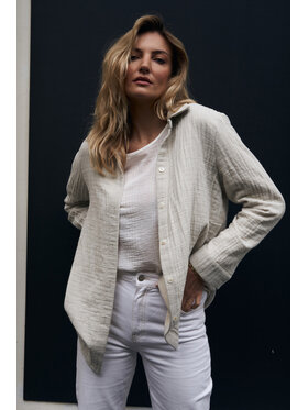 TRIPLES TRIPLES Koszula Pamela Beżowy Basic Fit