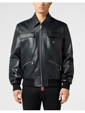 PHILIPP PLEIN PHILIPP PLEIN Giacca di pelle 30590 Nero Regular Fit