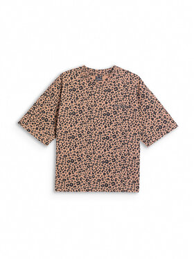 4F 4F T-Shirt ESSENTIAL Brązowy jasny Loose Fit