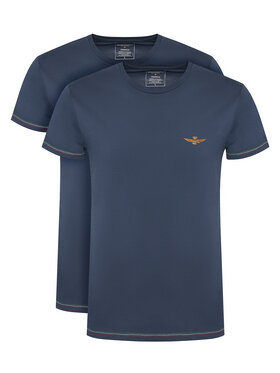 Aeronautica Militare Aeronautica Militare Set di t-shirt AM1UTI003B Blu scuro Slim Fit