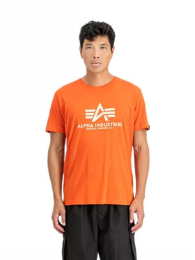Alpha Industries Alpha Industries T-Shirt AI.100501-736 Pomarańczowy Basic Fit