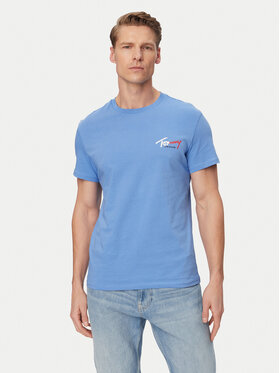 Tommy Jeans Tommy Jeans T-Shirt DM0DM22538 Modrá Slim Fit