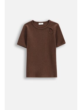 Coccodrillo Coccodrillo Tričko WC5143202NGJ-018 Hnedá Regular Fit