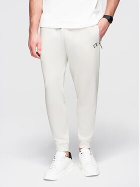 Ombre Ombre Spodnie dresowe OM-PASK-0223 Biały Regular Fit