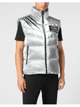 Plein Sport Plein Sport Kamizelka 14207 Srebrny Regular Fit