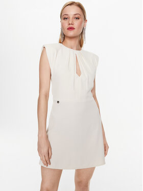 Kontatto Kontatto Coctailkleid NO1006 Écru Slim Fit