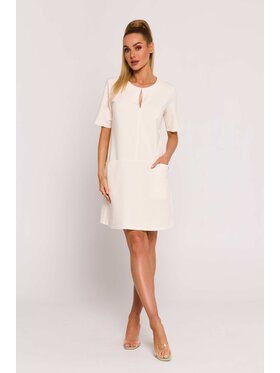 Made of Emotion Made of Emotion Večerní šaty M788 Écru Generous Fit