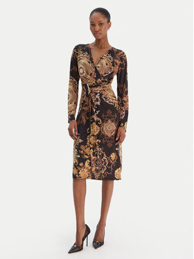 Rinascimento Rinascimento Cocktail obleka CFC0020153002 Črna Slim Fit