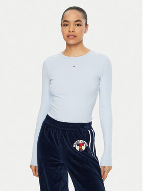 Tommy Jeans Tommy Jeans Halenka Essential DW0DW17387 Světle modrá Slim Fit
