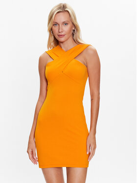 Sisley Sisley Vsakodnevna obleka 4V3CLV03X Oranžna Regular Fit