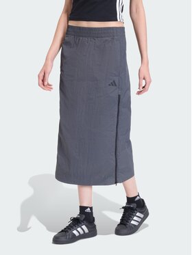 adidas adidas Spódnica midi City Tech Woven Zip Szary Loose Fit