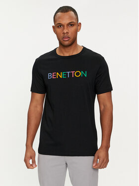 United Colors Of Benetton United Colors Of Benetton T-Shirt 3I1XU100A Czarny Regular Fit